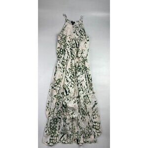 Mossimo Women's S Green, White, Pink Sleeveless Midi Dress